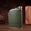 New 304 Stainless Steel Leather Wrapped 8 Oz Hip Flask High Grade Thickened Portable Outdoor Home Liquor Flask Wine Tool Gifts