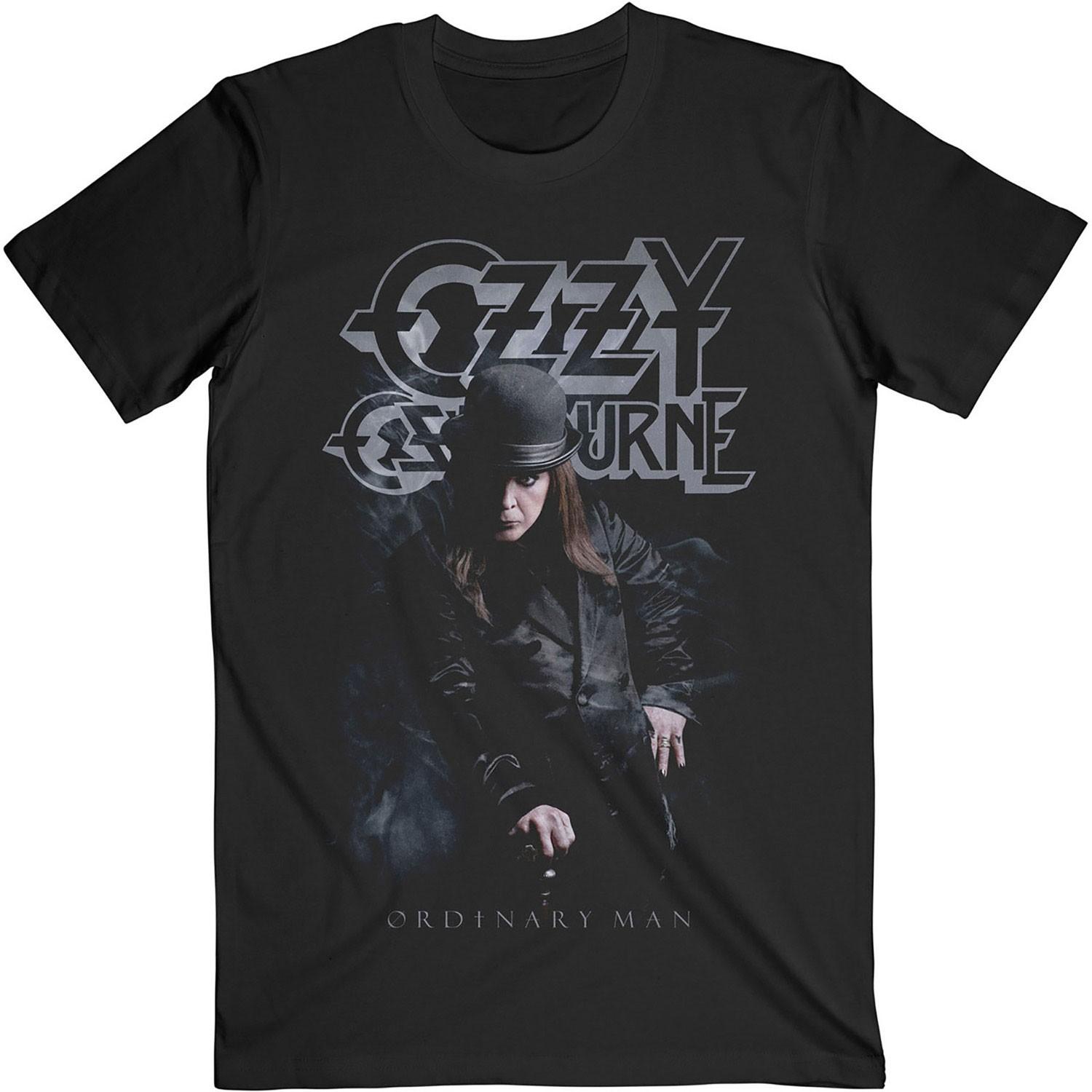Men s Ozzy Osbourne Ordinary Man Standing Slim Fit T-shirt Small Black 2XL