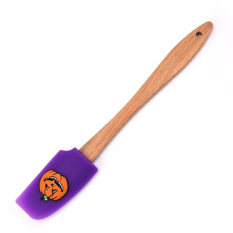 Creative Penguin Silicone Smooth Spatula Wooden Handle Cream Spatula Cake Decoration Cream Cake Spatula Baking Tool Accessories