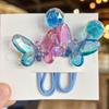 2PCS Lovely Cartoon Transparent Butterfly Girls Elastic Hair Bands Princess Hair Accessories Children Hair Ties Baby Headwear
