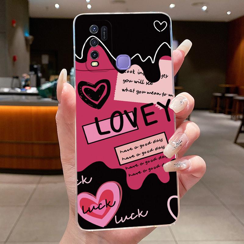 Casing For Vivo Y30 Y30i Y50 1938 1935 Phone Case Aesthetic Luxury Cute Cool Boys Girls Pattern Transparent Soft TPU Back Cover