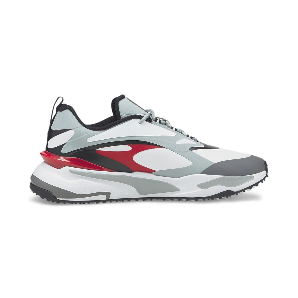 Golf Shoes GS Fast PUMA Risk Red Cm [PUMA] Men's White/High Rise/High 26.5