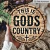 2D Flat, 1pcDecorative Signs & Plaques 1pc of 7.87x7.87 Inch Aluminum Vintage Signage: 'This Is God's Country' - Outdoor Decoration for Gardens