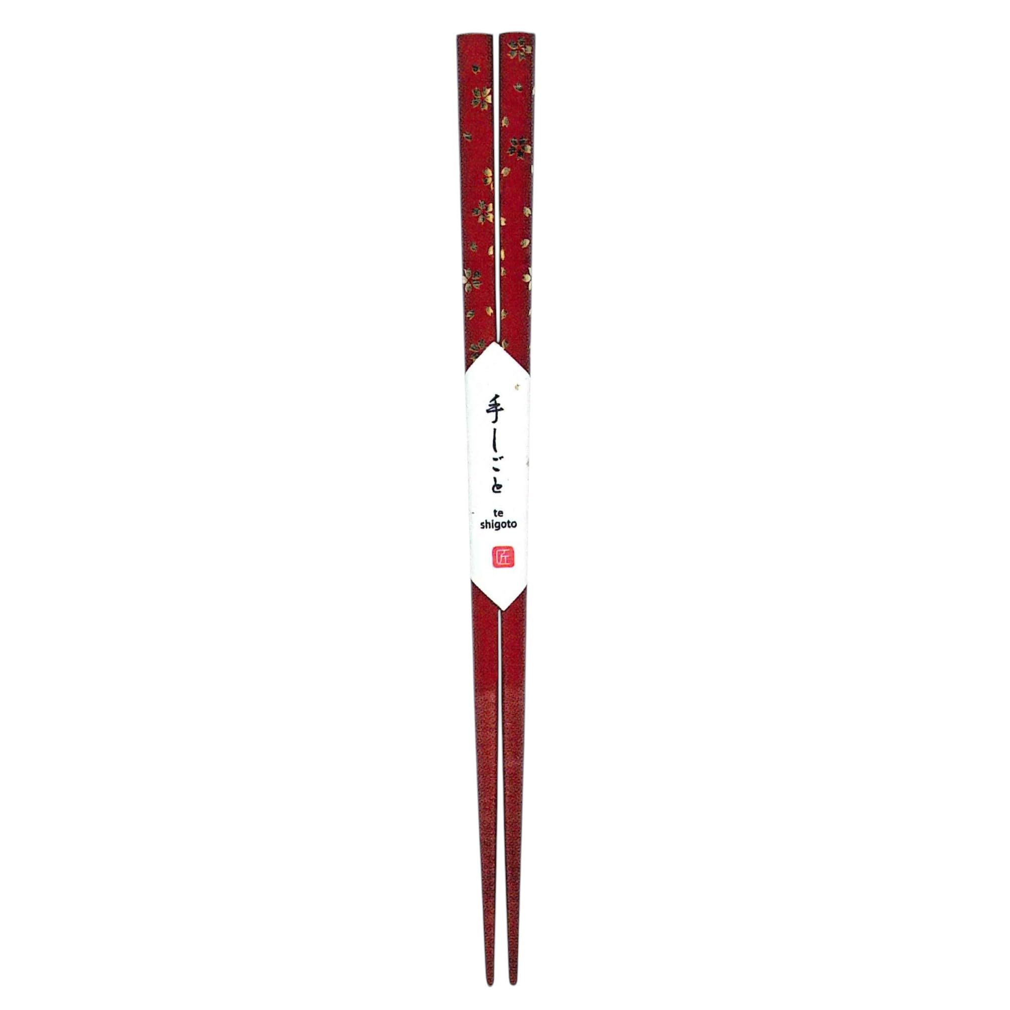 

Tanaka Chopstick Shop Genuine Gold 21cm Chopsticks, Lacquerware, Dance, No. 600857, Vermilion,