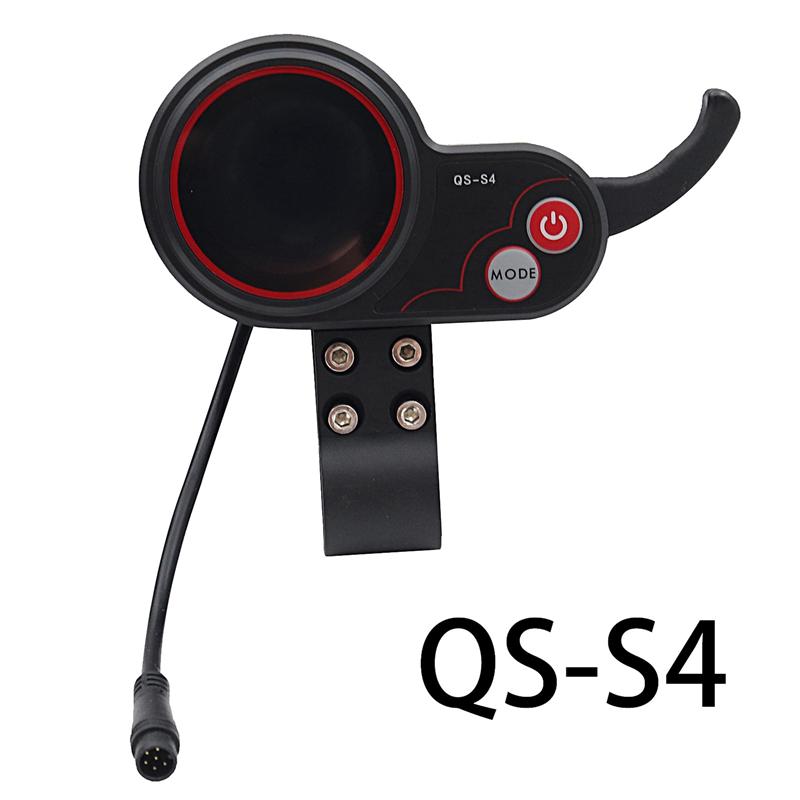 NEW-2X QS-S4 36V-60V Thumb Throttle LCD Display+Lgnition Lock Key For Zero 8 9 10 8X 10X Electric Scooter 6PIN Display