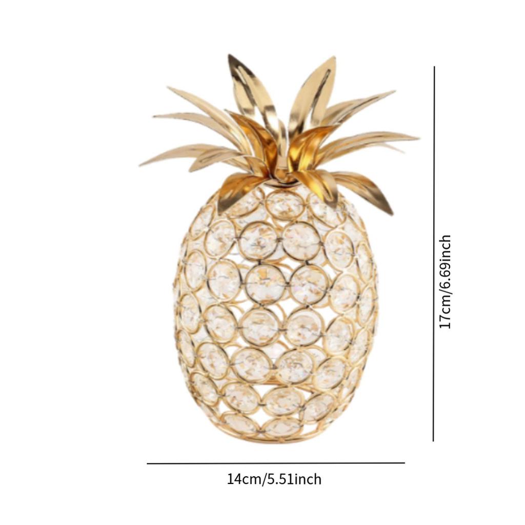Fruit Statue Art Crafts ,Handmade Shiny Rhinestone Figurines for Entrance Hotel Desktop Wedding
