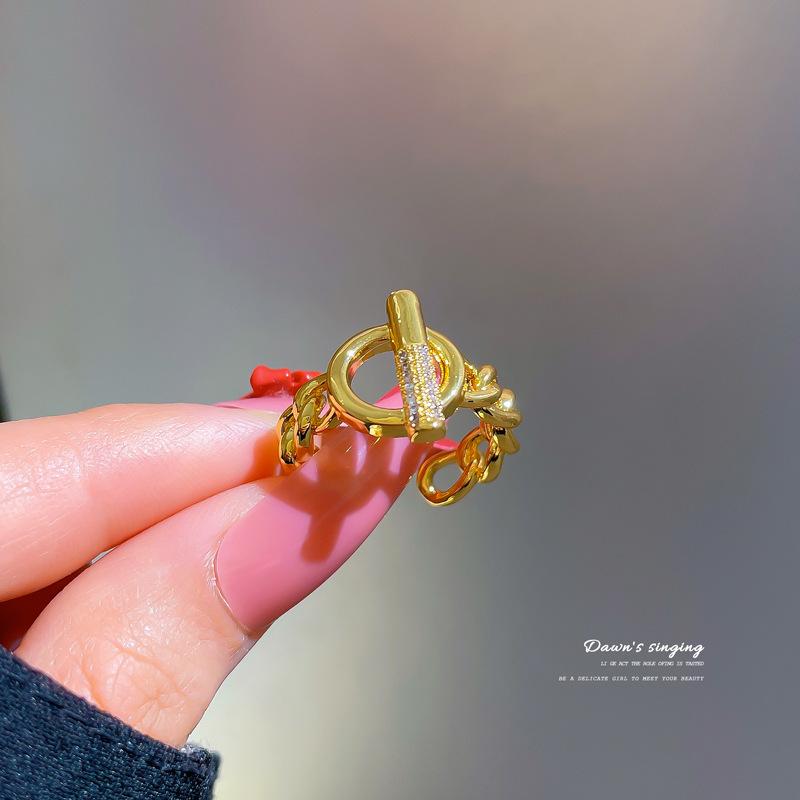 Real Gold Couple Ring, Women'S Tide Fashion Plain Ring, Adjustable Opening Ring, Frigid Wind Ot Ring