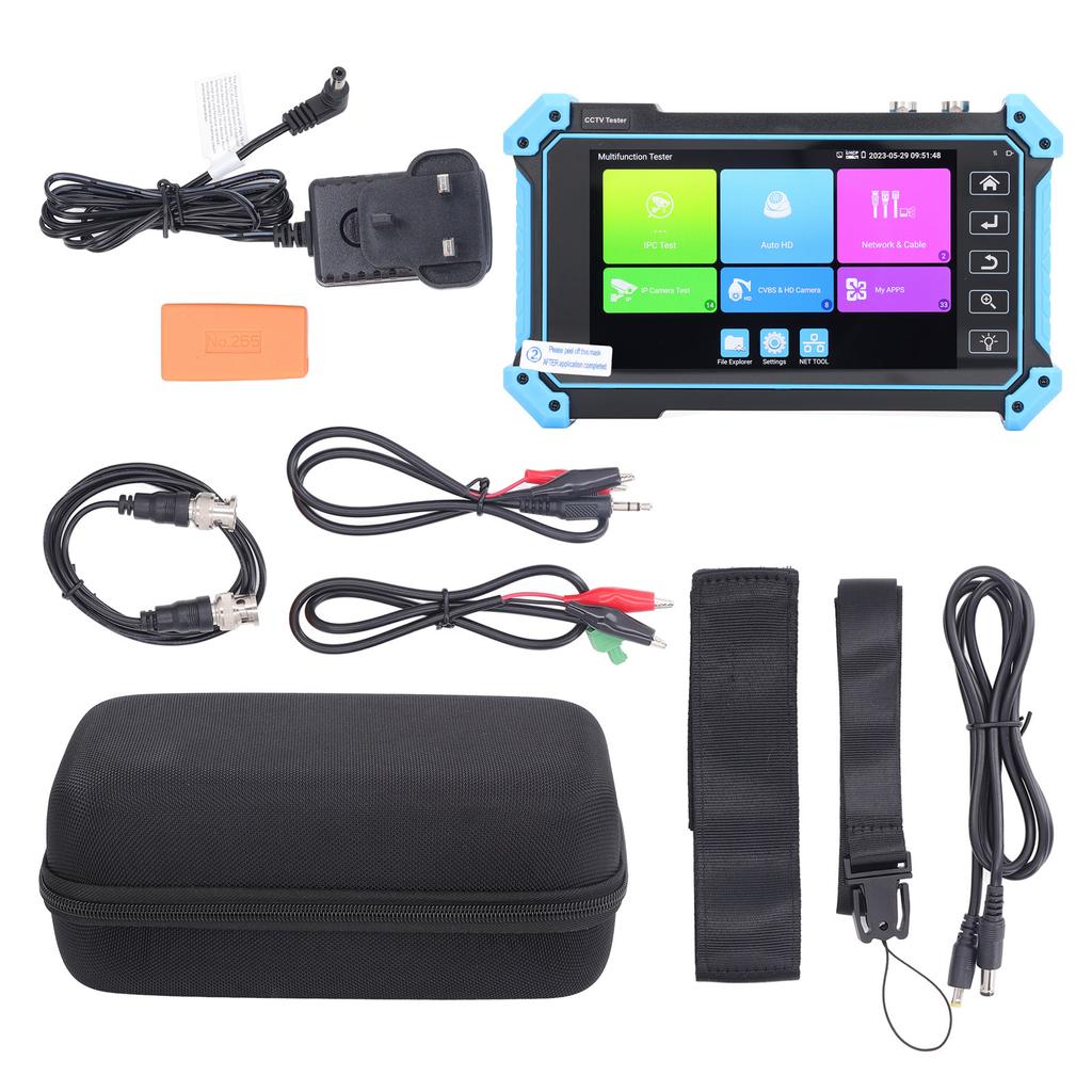 IPC5200Plus Coaxial CCTV Tester .4in  Touchscreen Automatic HD Video Monitor Tester for AHD CVI