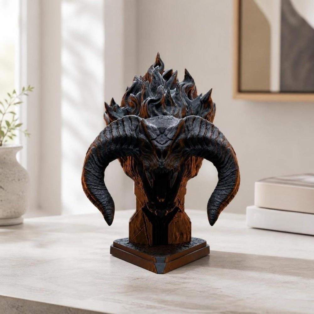 Gothic Wolf Statue Sheep Desktop Ornaments Collectible Gift Animal Figurine Home