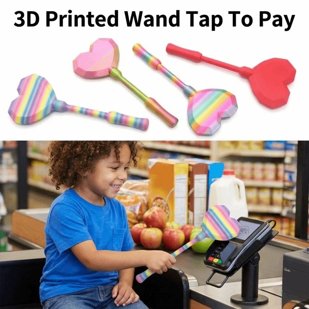 Креативний 3D-друк Чарівна паличка Tap To Pay Серцеподібний Тримач для чарівної палички Весела Магічна Оплата Щоденне використання