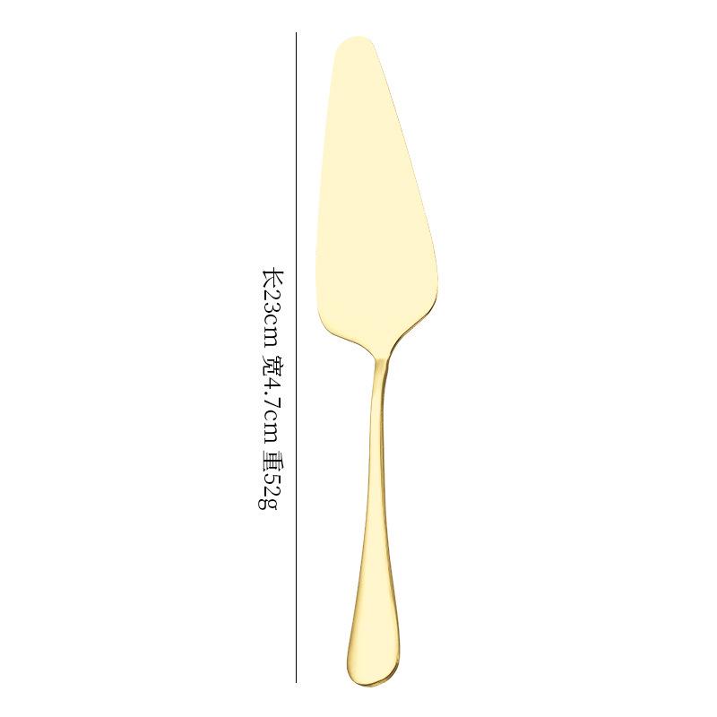 Stainless Steel Dessert Knife, Fork, and Spatula Set for Cakes, Ice Cream, Mooncakes, and Pizza.