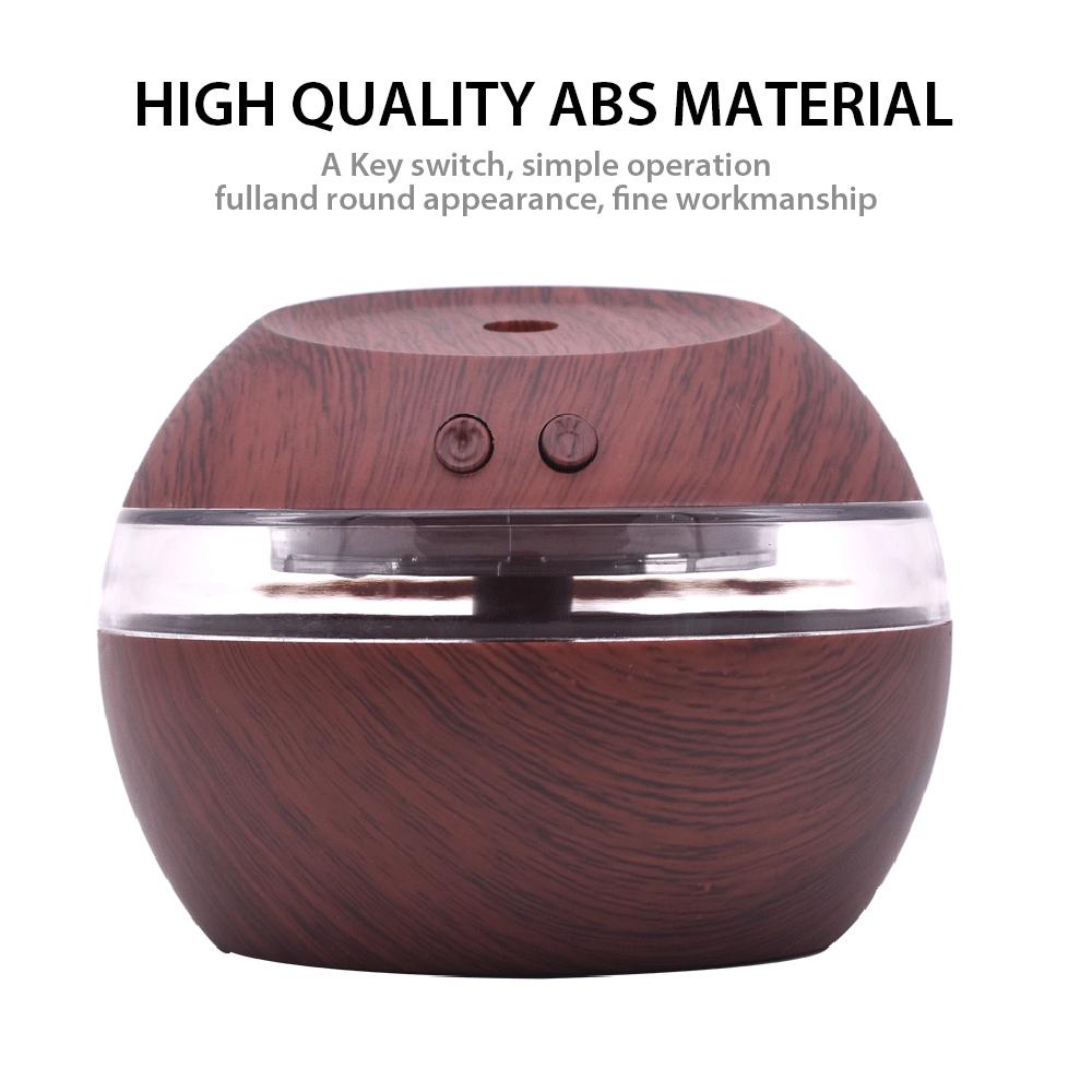 300ml Ultrasound Aroma Diffuser Creative Wood Mini Mute USB Air Humidifier Household Humidifier Bedroom Essential Oil Aromatherapy Machine for Home O