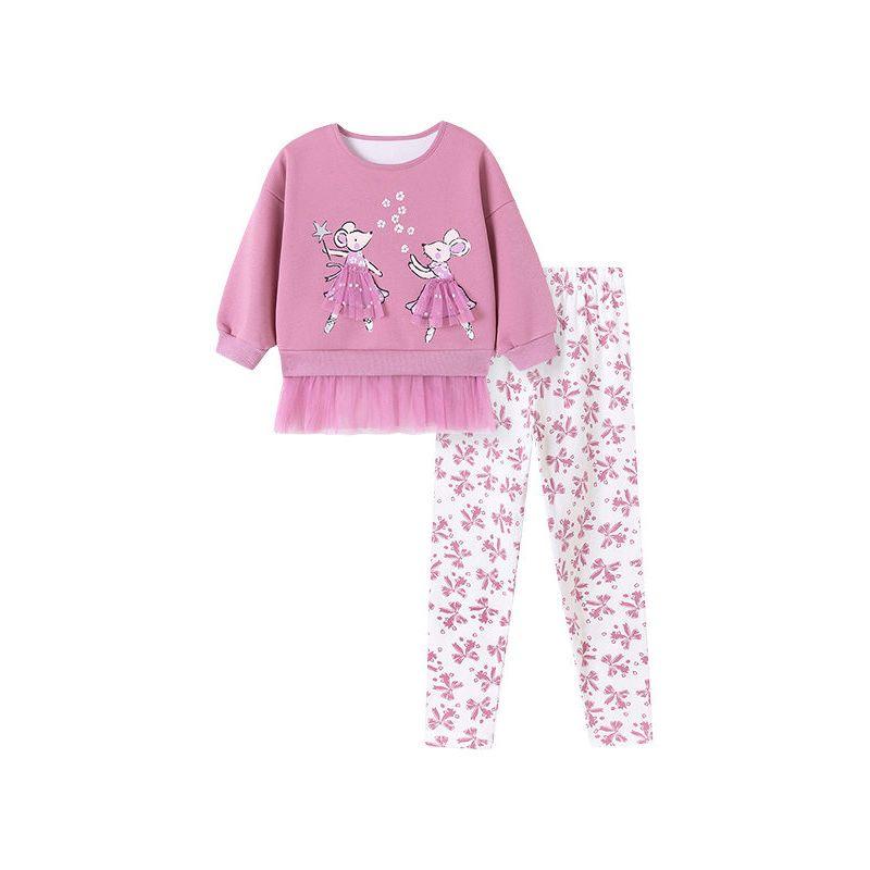 Little Maven Europäischer und Amerikanischer Stil Kinderbekleidung, Neue Herbst-Mädchenanzüge, Mit Fleece gefütterte Cartoon-Kinderanzüge