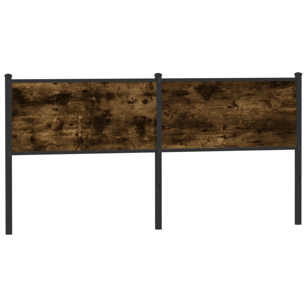 Replacement Headboard Smoked Oak 160 cm Wood Based Material and Steel