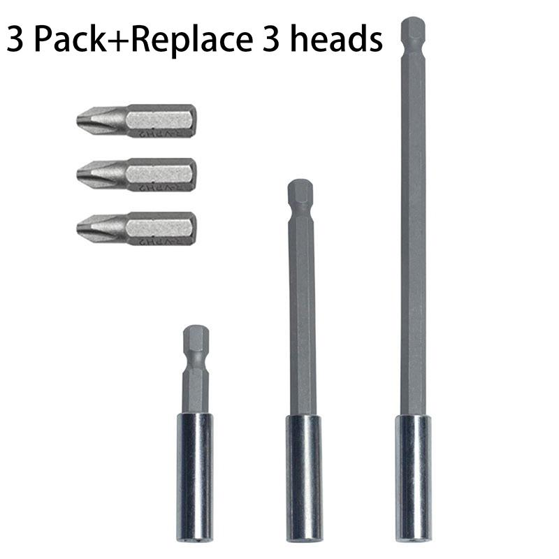 Quick Change Hex Shank Adapter Set Magnetic Bit Holder Extension Rod Screwdriver Joint 60/75/100/150mm For Power Drill Driver