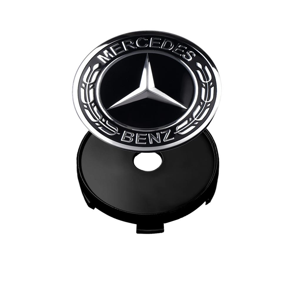 60/63/68mm Aluminum ABS Car Wheel Center HubCaps Tire Cover Stickers Benz Badge Decor For Mercedes Benz W204 W202 W212 W220 W205