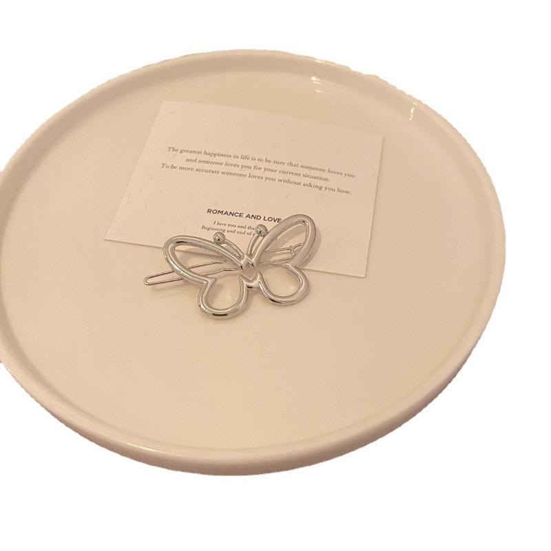 Y2K Vintage Metal Hollow Butterfly Hair Clip Sweet Versatile Bangs Clip Fashion Hairpin for Women Girls Hair Accessories