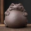 Purple Clay Tea Pet Lucky Golden Toad Toad Small Ornament Creative Office Home Tea Art Accessories