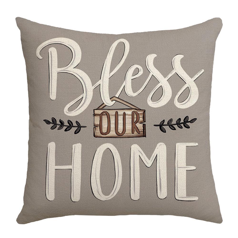 New Plant Flower Truck Letter Spring Series Pillow Cover Home Office Pillow Cushion Ins