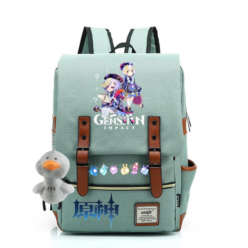 Yuanshen male and female students schoolbag anti-theft large-capacity backpack men's bag computer bag