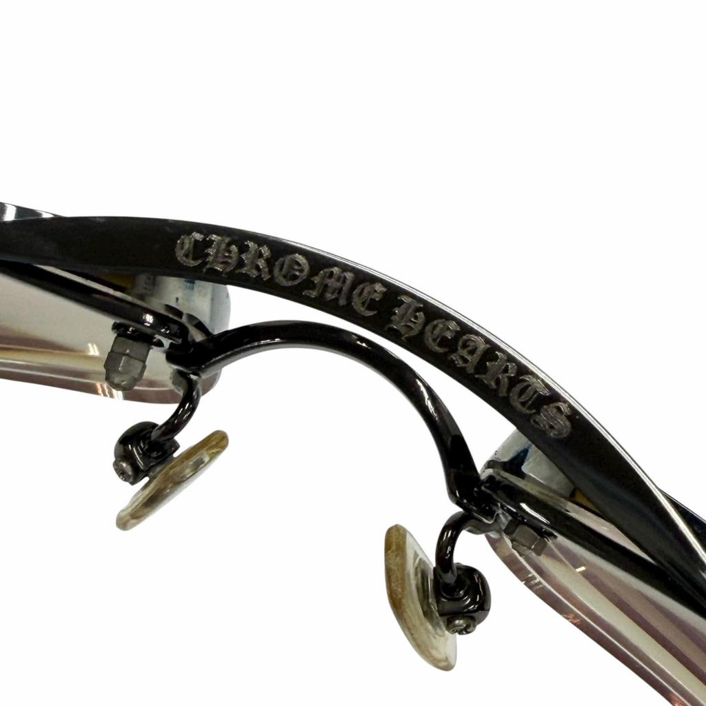 Ottimi occhiali da sole CHROME HEARTS AMPED Cancro pelle metallica uomo Usati