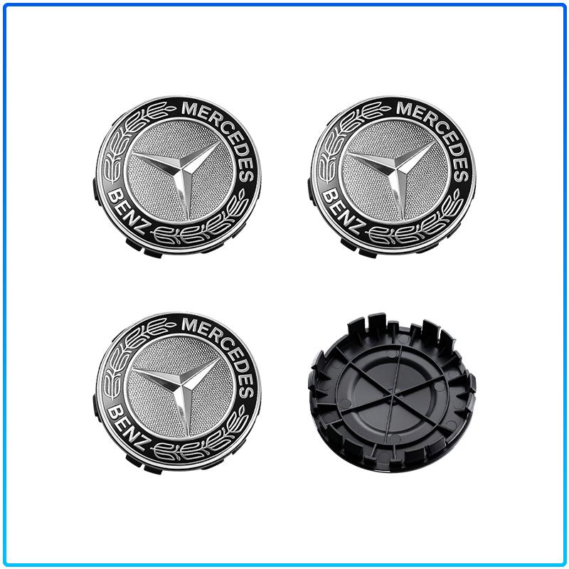 4 Stück 75MM Auto-Emblem Radnabenkappe Abdeckungen Auto-Felgenabdeckung für Mercedes benz AMG W204 W203 W212 W211 W124 W210 GLC GLE E CLA GLA W205