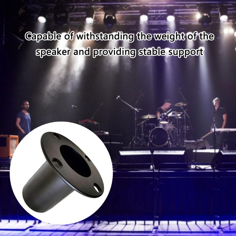 70mm Metal Speaker Stand Top Hat Heavy Duty Support Bracket For Stage Audios Equipment Durability Design Wide Compatibility