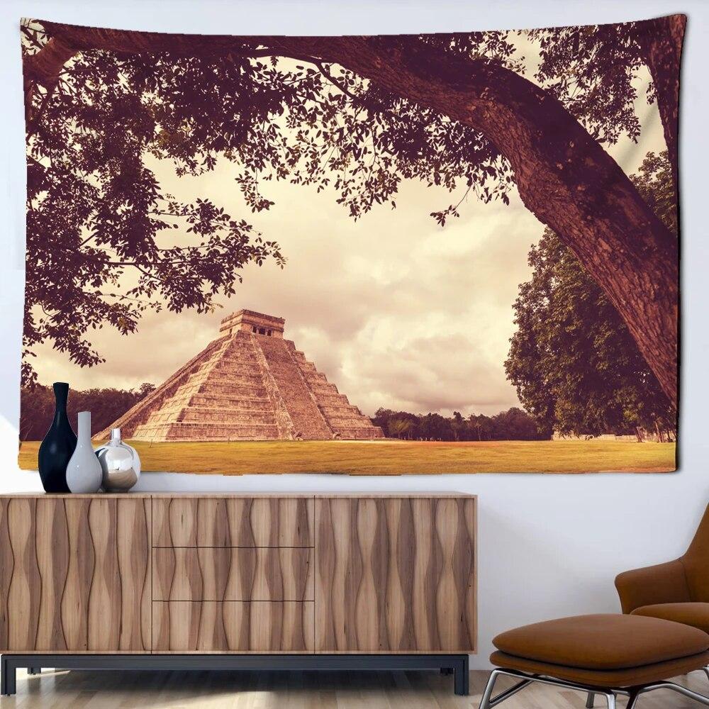 Sacred Pyramid Tapestry Ancient Egyptian Art Tapestry Wall Decor Background Cloth Room Living Room Home Decor
