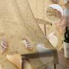 Different Seashells On Beach Sand Sheer Curtains Bedroom Voile Curtain Living Room Window Sheer Curtains Kitchen Tulle Drapes