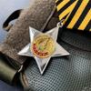 Orden der Sowjetunion, Ehrenmedaille, Fünfzackiger Stern, Metallbrosche, Ausländisches Souvenir, Abzeichen, Abzeichen, Weihnachtsgeschenk, Strumpffüller