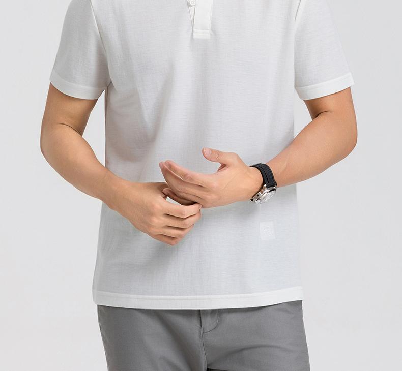 [National Style New Chinese Style] Langdeng Summer Ice Silk Imitation Hemp Refreshing Breathable Stand up Collar T-shirt