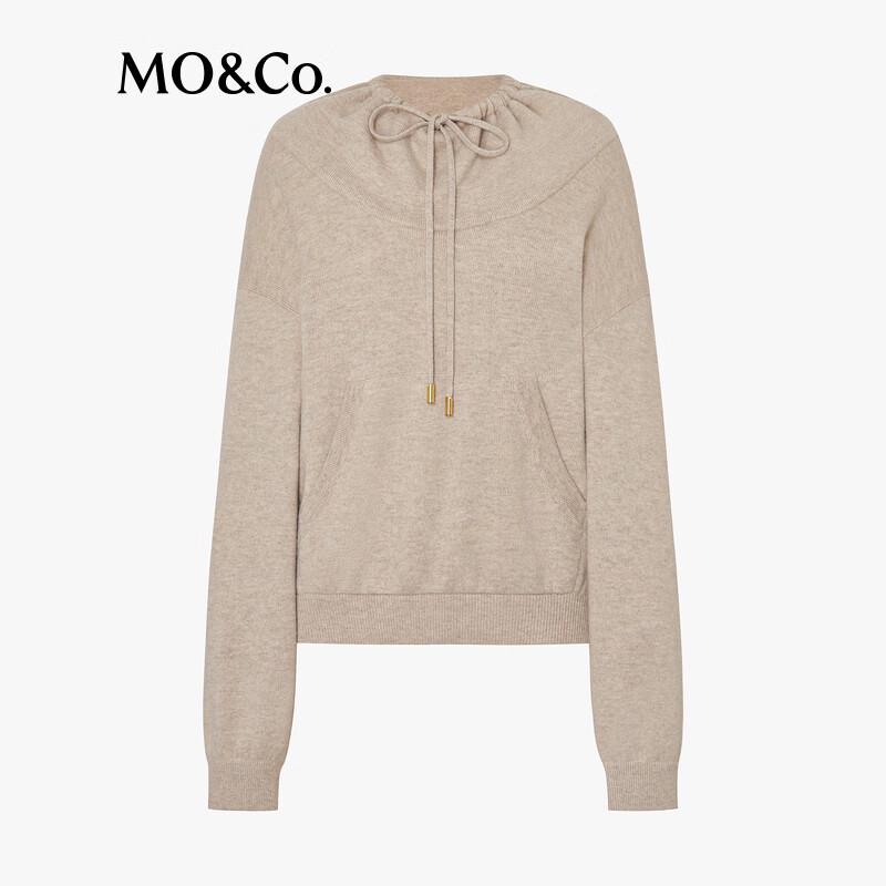 MO&Co. Women's High-Neck Wool-Cashmere Blend Sweater