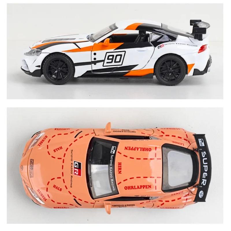 1/32 Toyota Supra GT4 Concept Alloy Sports Car Model Diecast Metal Toy Vehicles Model Simulation Sound and Light Kids Toy Gift