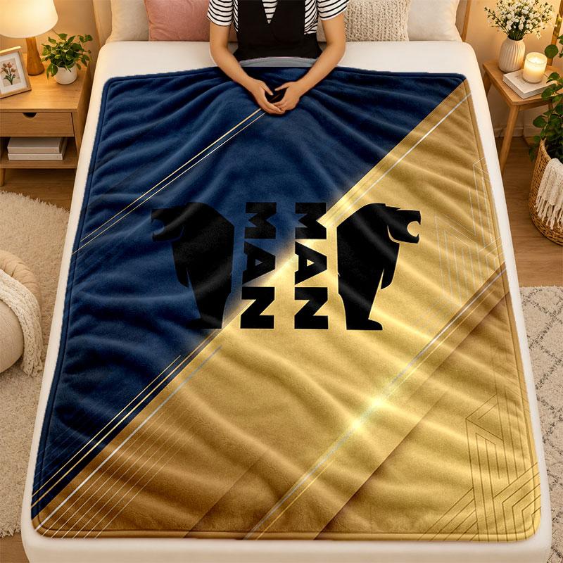 Flannel Blanketman truck Warm Soft Throw Blanket for Indoor Sofa Bed Living Room Use
