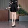 Women's Spring/Summer High-Waisted Plus Size Sequined Skirt Short Black A-Line Skirt for Slimming Effect