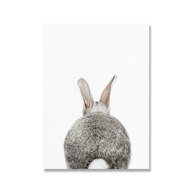 Towoto Baby Animal Print Nordic Poster Minimalist Canvas Painting Safari Pepinieră Artă de perete Copii Baby Room Decoration Pictures No Frame