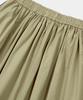 COLUMBIA UNIVERSITY All-Round Pleats Cotton Long Skirts Beige