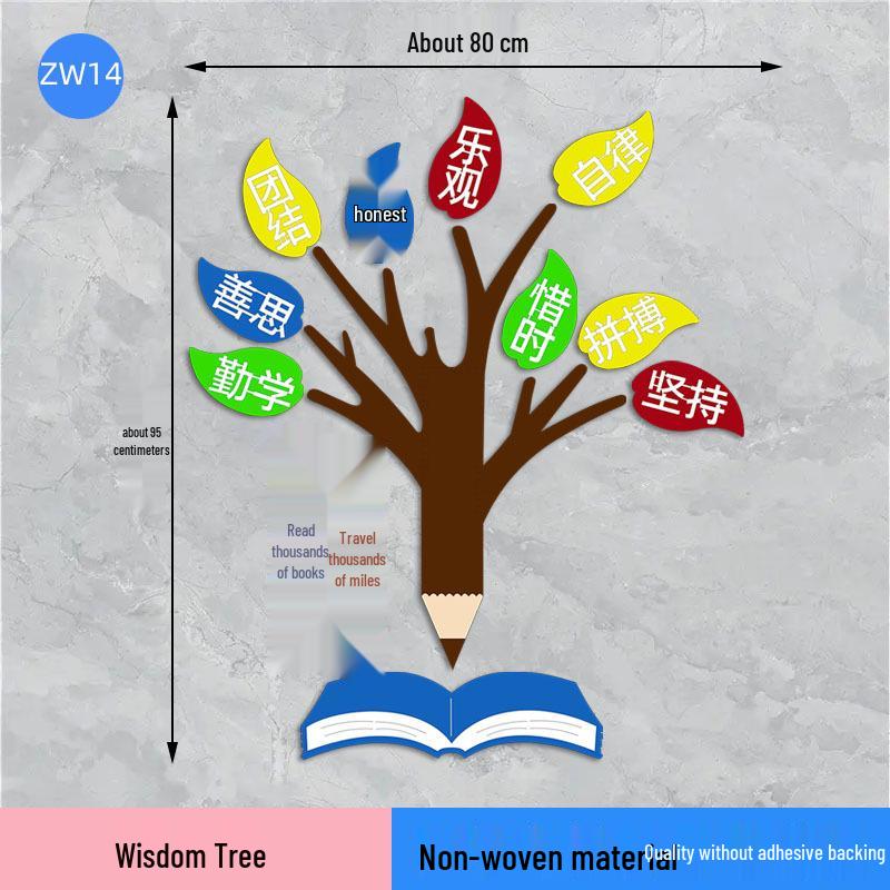 Welcome New Students Blackboard Wall Stickers - Classroom Slogans & Decorations for First Grade Semester Start