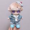 DIMOO Doll Outfit Set Blue Plaid Shirt 6pcs Fashion Accessory 14 Years Collectible Toy
