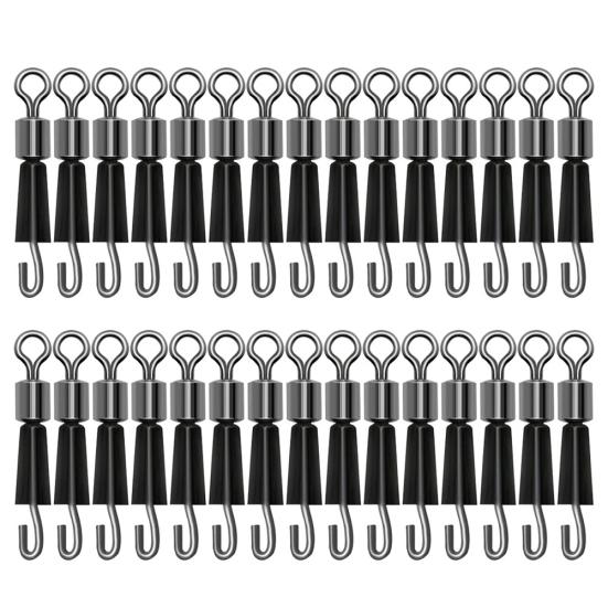 20/30/50Pcs Fishing Swivels Ball Bearing Swivel Rings Connector Rolling Hook