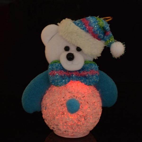 Exquisite Christmas Luminous Pendant With Santa Claus Snowman Bear And Elk Eye Lantern Snowman Led Night Light