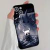 Anime Game Cool H-Hollow Knigth Phone Case Cool Black Silicone Soft For IPhone 16 15 14 13 12 11 X XR Plus Pro Max Plus