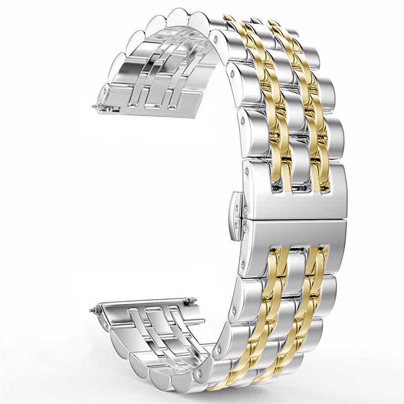 22mm 20mm Band for Samsung Galaxy Watch 3 41 45mm 46mm 42mm Gear S3 Steel Strap Active2 40 44mm Metal Loop for Amazfit BIP 2 GTR