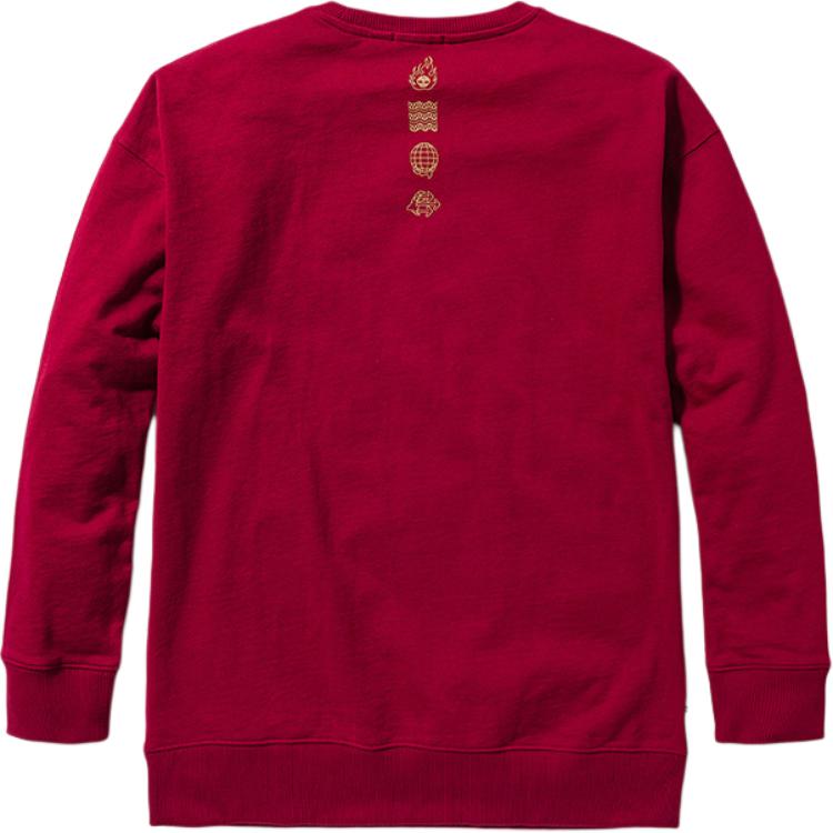 Timberland Letter Logo Patch Round Neck Pullover Sweatshirt Unisex sweatshirt Bicycle-Red A5TBS-620