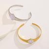 Retro Luxury Fashion Creativity Drip Oil Watch Shaped Strap Texture Design Stainless Steel Opening Bracelet For Women