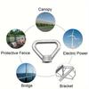 Triangular Ring Nuts, Marine Screw Cap, Hanging Ring Nut, Durable Metal Hardware for Home Renovation, Various Sizes