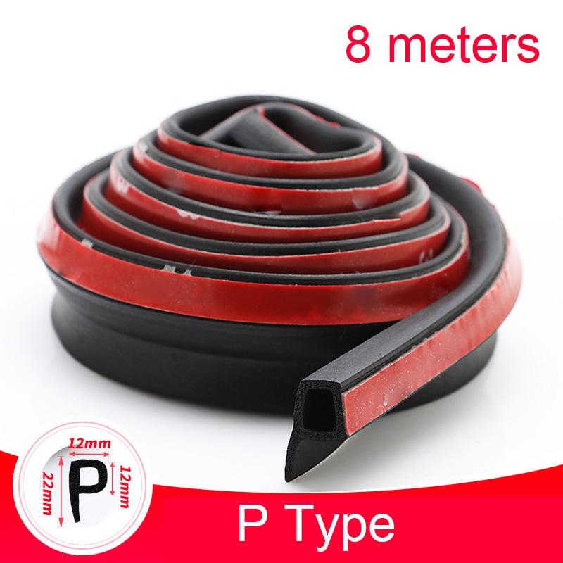 Rubber Car Door Seal Strip Universal Sealing Strips Waterproof Gap Filler Soundproof Weather Strip for Door/Hood/Trunk