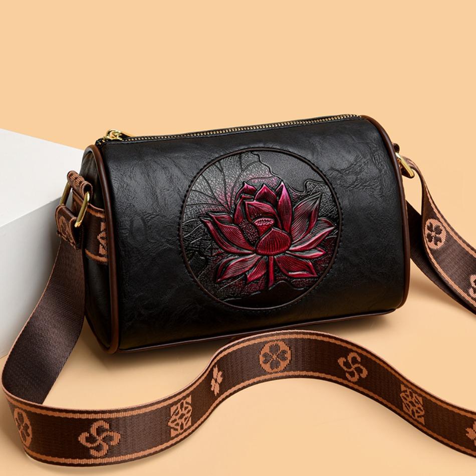 1PC Casual Women's Handbag Soft Leather Women's Crossbody Bag Fashion Printed Women's Crossbody Bag