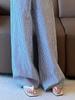Stylish Linen Striped Pants: Slimming, Elastic Waist, Loose Fit, with Good Drape—Perfect for Spring and Summer.