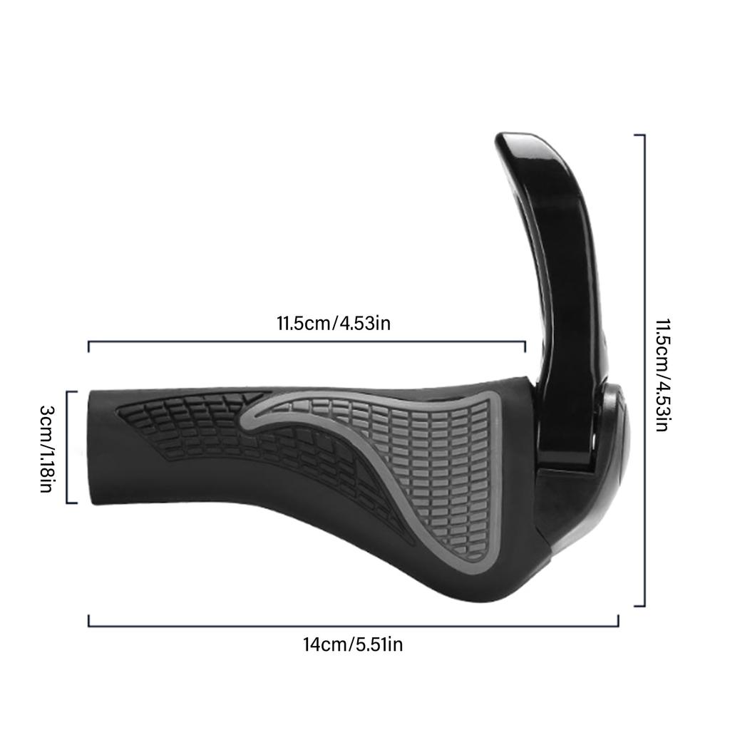 Ergonomical Bikes Grip Handle Shock and Dust Proof Bicycles Grip Antiskid Bicycles Handlebars Grip Rubber Bilaterally Locking